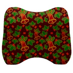 Christmas Wrapping Paper Velour Head Support Cushion by Pakjumat