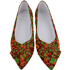 Christmas Wrapping Paper Women s Bow Heels by Pakjumat