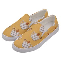 Christmas December Autumn Pattern Men s Canvas Slip Ons by Pakjumat