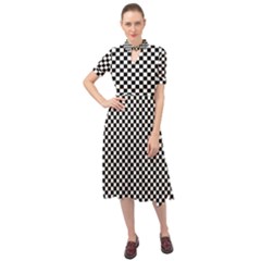 Space Patterns Keyhole Neckline Chiffon Dress by Amaryn4rt