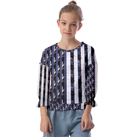 Architecture-building-pattern Kids  Cuff Sleeve Top by Amaryn4rt