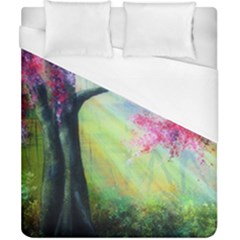 Forests Stunning Glimmer Paintings Sunlight Blooms Plants Love Seasons Traditional Art Flowers Sunsh Duvet Cover (california King Size) by Amaryn4rt