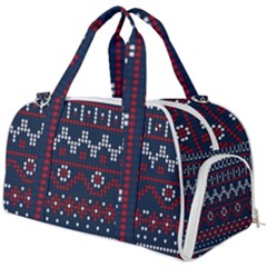 Christmas-concept-with-knitted-pattern Burner Gym Duffel Bag by Amaryn4rt