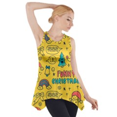 Colorful-funny-christmas-pattern Cool Ho Ho Ho Lol Side Drop Tank Tunic by Amaryn4rt