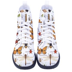 Insects-seamless-pattern Men s High-top Canvas Sneakers by Amaryn4rt