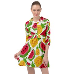 Watermelon-pattern-se-fruit-summer Mini Skater Shirt Dress by Amaryn4rt