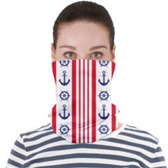 Nautical-papers-nautical-background Face Seamless Bandana (adult) by Amaryn4rt