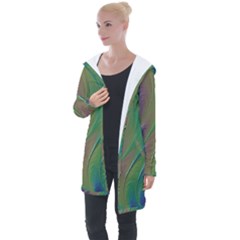 Texture-abstract-background Longline Hooded Cardigan by Amaryn4rt