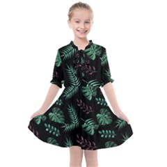 Geometric-seamless-pattern Kids  All Frills Chiffon Dress by Amaryn4rt