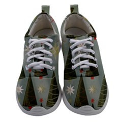 Christmas Trees Pattern Wallpaper Women Athletic Shoes by Pakjumat