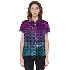 Digital Abstract Party Event Short Sleeve Pocket Shirt by Pakjumat