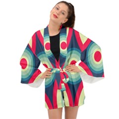 Circle Pattern Repeat Design Long Sleeve Kimono by Pakjumat