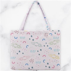 Spaceship Pattern Star Mini Tote Bag by Pakjumat