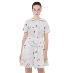 Spaceship Pattern Star Sailor Dress by Pakjumat