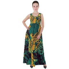 Abstract Landscape Nature Floral Animals Portrait Empire Waist Velour Maxi Dress by Pakjumat