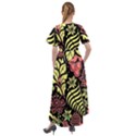 Flower Leaves Floral Flora Nature Front Wrap High Low Dress View2