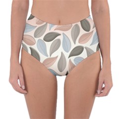 Leaves Pastel Background Nature Reversible High-waist Bikini Bottoms