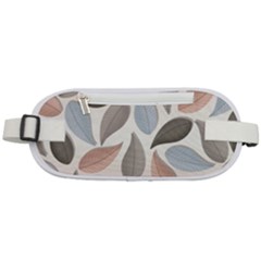 Leaves Pastel Background Nature Rounded Waist Pouch by Pakjumat