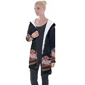 Retro Vintage Space Galaxy Longline Hooded Cardigan View1