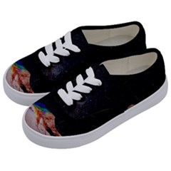 Retro Vintage Space Galaxy Kids  Classic Low Top Sneakers by Pakjumat