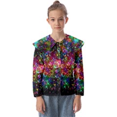 Psychedelic Bubbles Abstract Kids  Peter Pan Collar Blouse by Modalart