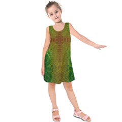 Psychedelic Screen Trippy Kids  Sleeveless Dress by Modalart