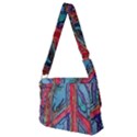 Hippie Peace Sign Psychedelic Trippy Full Print Messenger Bag (M) View2