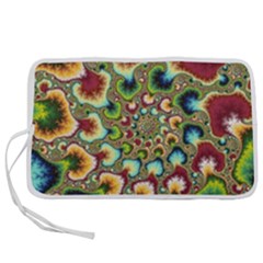 Colorful Psychedelic Fractal Trippy Pen Storage Case (m) by Modalart