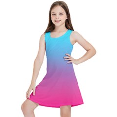 Blue Pink Purple Kids  Lightweight Sleeveless Dress by Dutashop