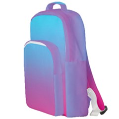 Blue Pink Purple Double Compartment Backpack by Dutashop