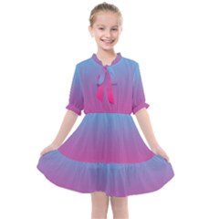 Blue Pink Purple Kids  All Frills Chiffon Dress by Dutashop