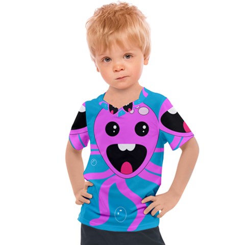 Bubble Octopus Copy Kids  Sports T-shirt by Dutashop