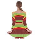 Cake Cute Burger Long Sleeve Skater Dress View2