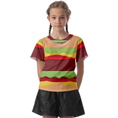 Cake Cute Burger Kids  Front Cut T-shirt by Dutashop