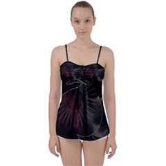 Universal Balance Moon Abstract Star Sun Universe Babydoll Tankini Top by Modalart