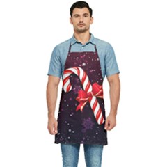 Christmas Lollipop Bowknot Celebrations Kitchen Apron by Sarkoni