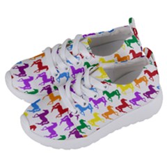 Colorful Horse Background Wallpaper Kids  Lightweight Sports Shoes by Amaryn4rt