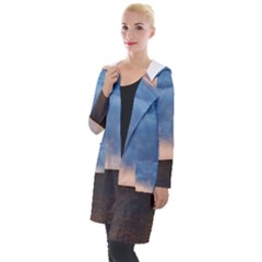 Landscape Sky Clouds Mountain Road Hooded Pocket Cardigan by Sarkoni