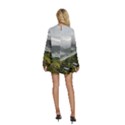 Residential Paddy Field Step Cloud Round Neck Long Sleeve Bohemian Style Chiffon Mini Dress View4