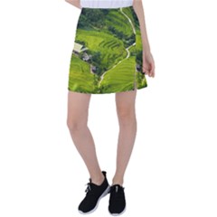 Apartment Curve Path Step Tennis Skirt by Sarkoni