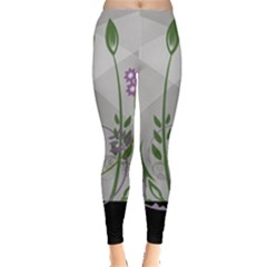 Flower Butterfly Pot Everyday Leggings  by Sarkoni