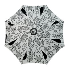 Leaves Plants Doodle Drawing Golf Umbrellas by Sarkoni