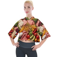 Fruit Snack Diet Bio Food Healthy Mock Neck T-shirt by Sarkoni