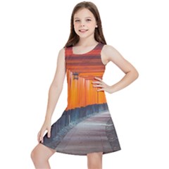 Architecture Art Bright Color Kids  Lightweight Sleeveless Dress by Amaryn4rt