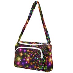 Star Colorful Christmas Abstract Front Pocket Crossbody Bag by Dutashop