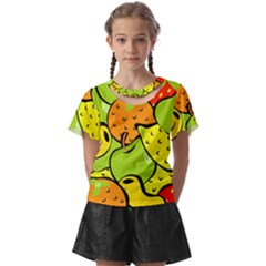 Fruit Food Wallpaper Kids  Front Cut T-shirt by Dutashop