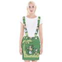 Ostrich Jungle Monkey Plants Braces Suspender Skirt View1