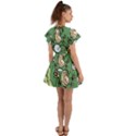 Ostrich Jungle Monkey Plants Flutter Sleeve Wrap Dress View2