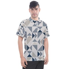 Geometric Triangle Modern Mosaic Men s Polo T-shirt by Amaryn4rt