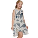 Geometric Triangle Modern Mosaic Kids  Frill Swing Dress View3